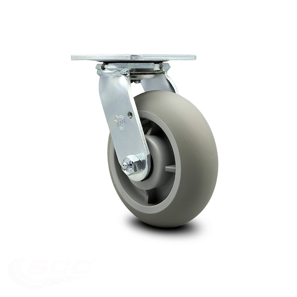 6 Inch Thermoplastic Rubber Wheel Swivel Caster with Ball Bearing